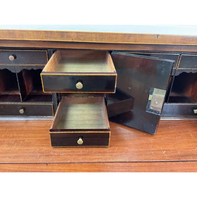 Wood Antique Early 1800 Georgian English Secretaire Cabinet, Walnut For Sale - Image 7 of 16