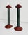 Metal Postmodern Memphis Milano Style Candle Holders, a Pair, Late 20th Century For Sale - Image 7 of 12