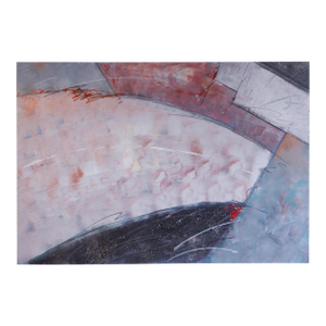 Mid 20th Century Abstract Pink & Black Monoprint