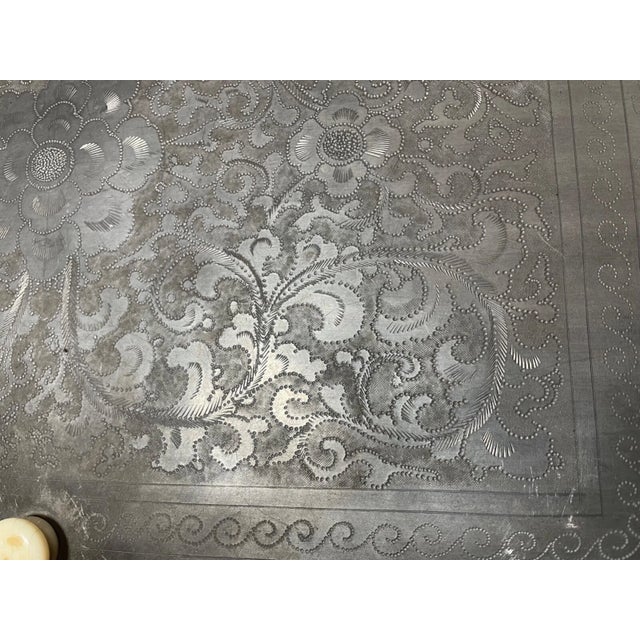 Industrial Large Antique 1800's Handmade J Bramah London Lacquered Wood Pewter Humidor Box For Sale - Image 3 of 17