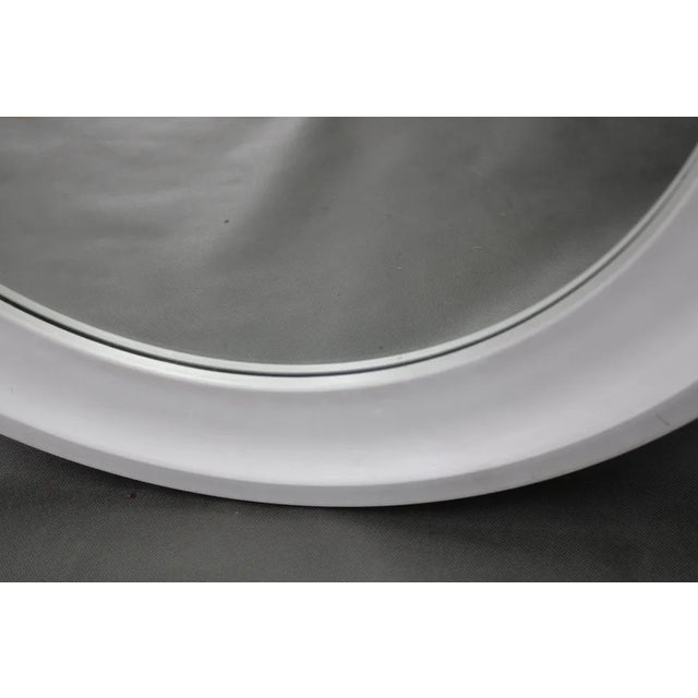 Metal Italian Round Aluminium Mirror, 1970s For Sale - Image 7 of 11