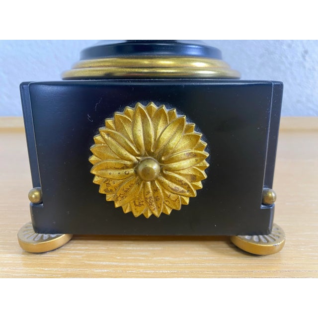 Mid Century Vintage Italian Brass and Porcelain Whimsical Decorator Table Lamp For Sale - Image 4 of 11