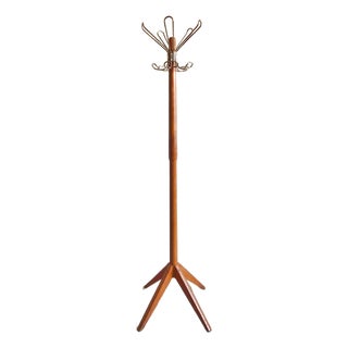 Vintage Chevillotte Coat Rack in Wood and Metal, 1950s For Sale