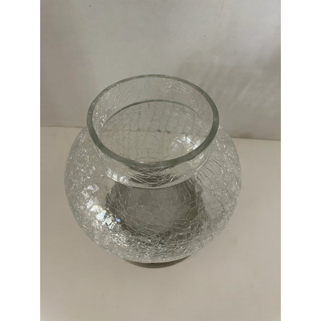 1900 - 1909 Antique Crackled Glass & Silver Plate Covered Biscuit/ Cookie Jar For Sale - Image 5 of 7