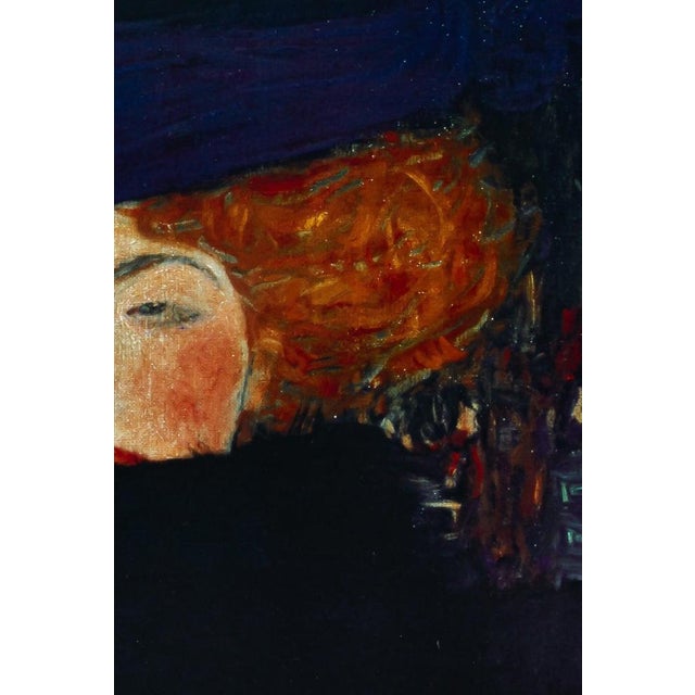 Femme Au Chapeau Poster after Gustav Klimt For Sale - Image 5 of 6