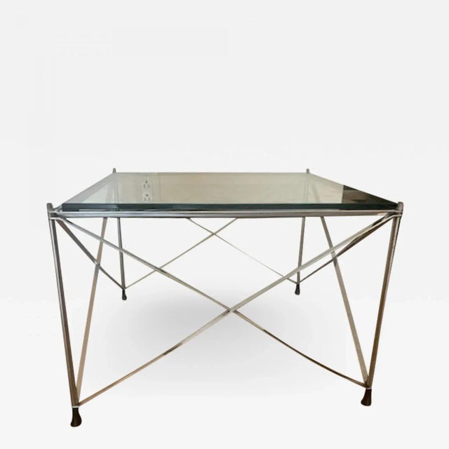 Chrome 1970s Modernist Molecular Form Chrome & Glass Tables - A Pair For Sale - Image 8 of 9