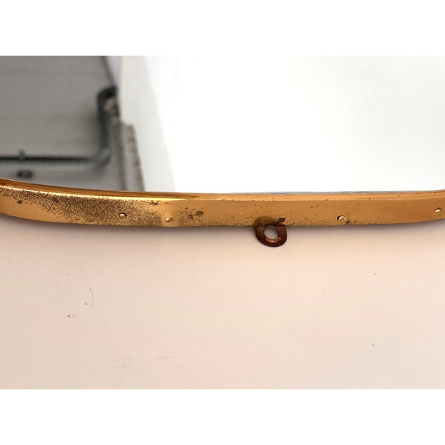 Large Italian Wall Mirror with Original Brass Frame, 1970s For Sale - Image 12 of 18