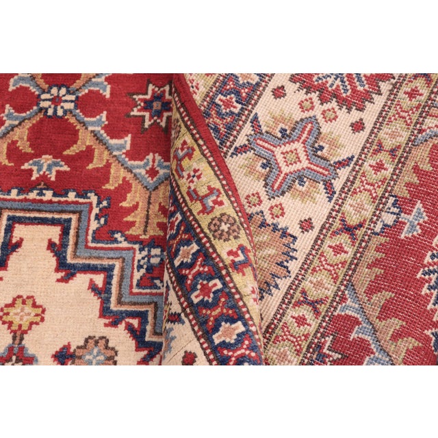 Red Tribal Kazak Red/Beige Wool Rug - 5'8''x7'10'' For Sale - Image 8 of 10