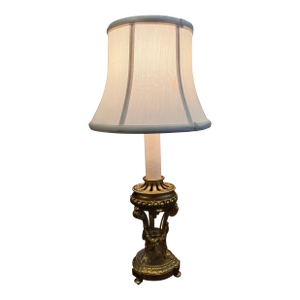 Vintage Neoclassical Style Gilt Bronze Lamp