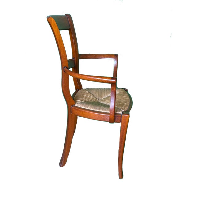 Grange 1990s Pair of Grange Cherry Wood Side Chairs For Sale - Image 4 of 6