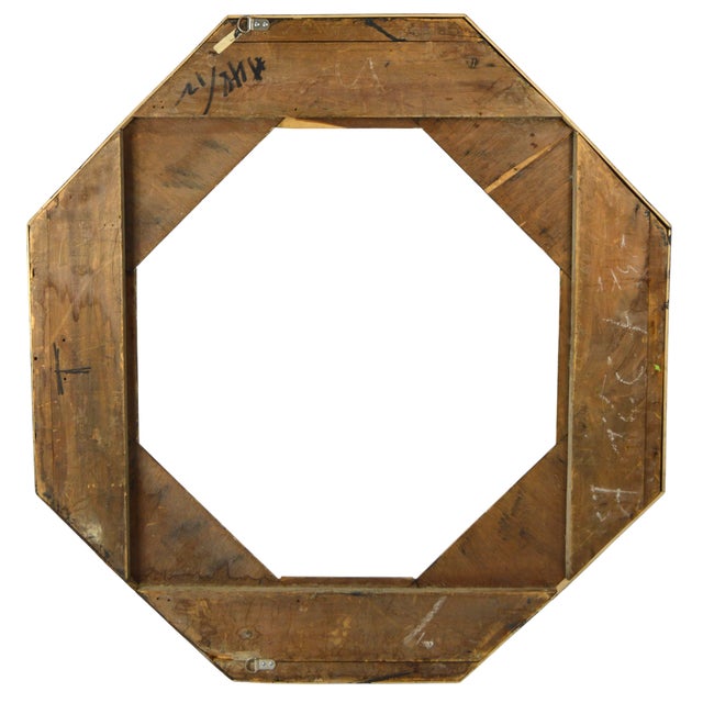 Traditional Antique Dutch Ripple Old Master Octagonal Mirror / Painting Frame For Sale - Image 3 of 5