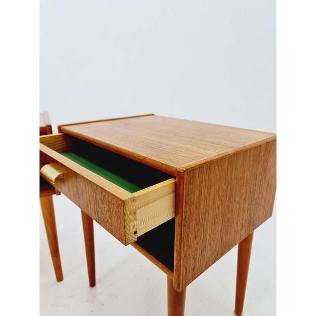 Brown Mid-Century Danish Teak Nightstands, 1960s, Set of 2 For Sale - Image 8 of 12