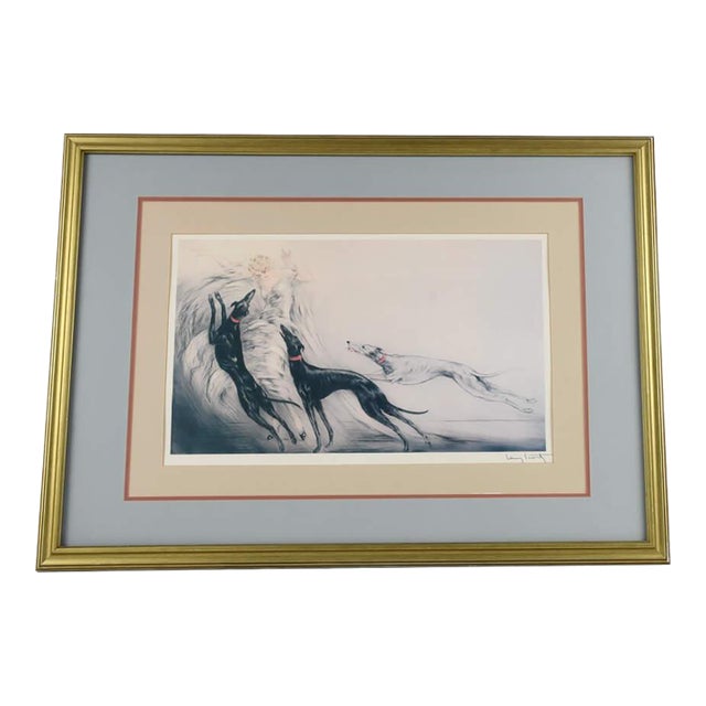 Framed Louis Icart's "Coursing Lii" Print For Sale
