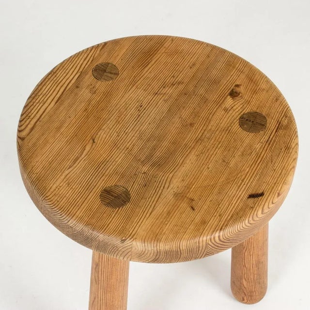Wood Set of Vintage Utö Stools by Axel Einar Hjorth, 1930s For Sale - Image 7 of 10