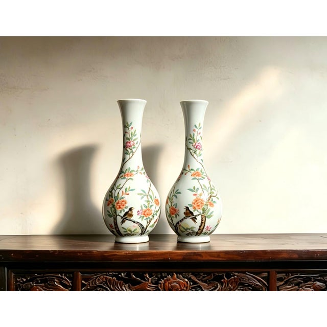 W-12cm,H-28.5cm the price is for the pair vases Experience the beauty and elegance of Chinese history with our Chinese...