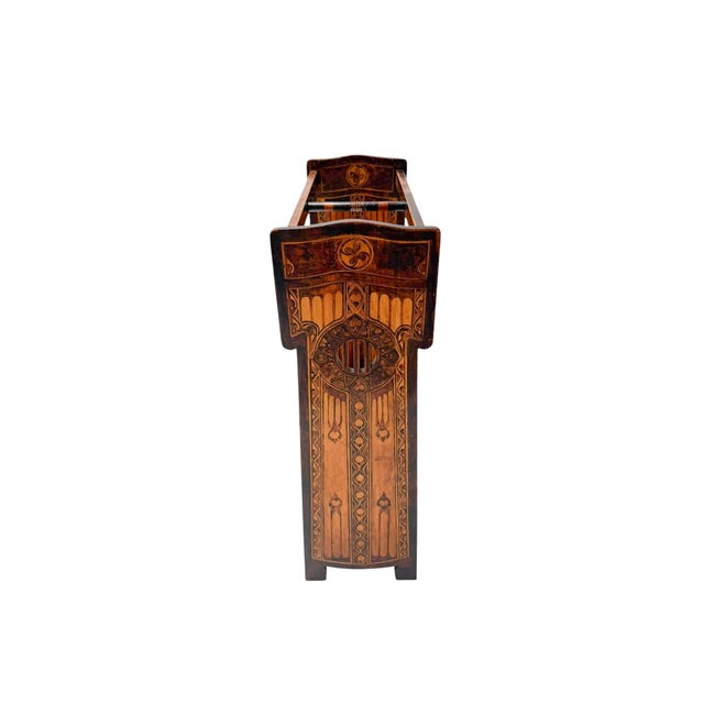 Umbrella Stand in Hand-Painted Fruitwood, 1890s For Sale - Image 4 of 11