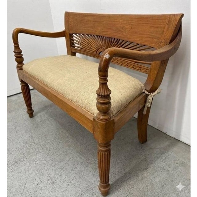 English Anglo-Indian British Colonial Cane Settee Hollywood Provenence From "General Hospital" For Sale - Image 3 of 9