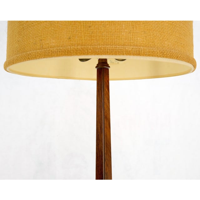 Rosewood & Burl Wood Tripod Base Side Table Regency Style Floor Lamp For Sale - Image 9 of 12