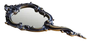 Art Nouveau Bronze Hand Mirror, 1930s