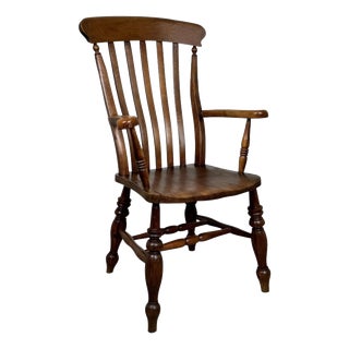 19th Century English Elm Windsor Armchair For Sale