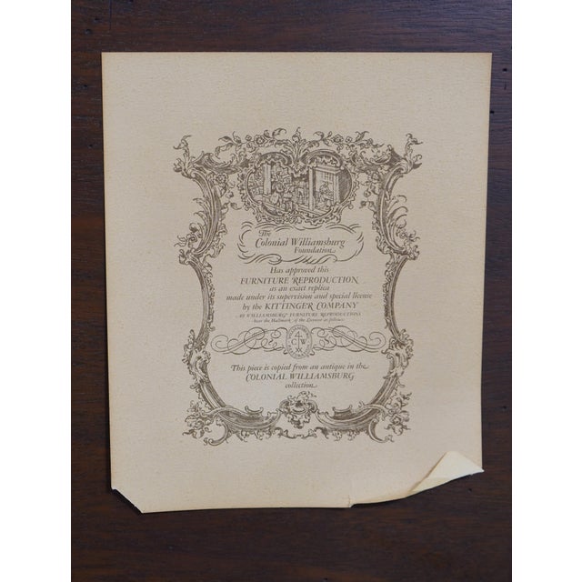 Kittinger Cw-87 Colonial Williamsburg Mahogany Sideboard For Sale - Image 12 of 12