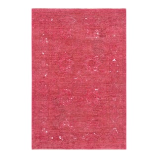 Pasargad Home Lahore Magenta Wool Area Rug- 4' 0" X 6' 0" For Sale