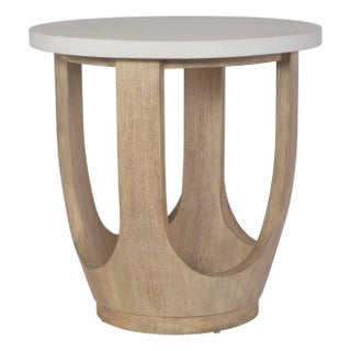 Tatli Stone Top Side Table For Sale