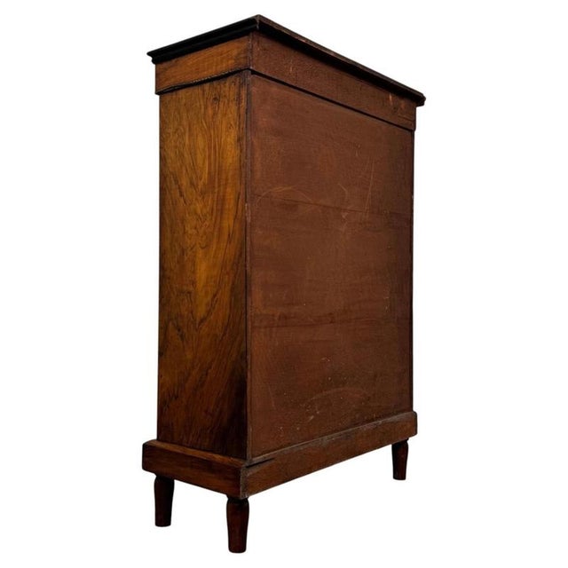 19th Century Victorian English Walnut Pier Cabinet Vitrine For Sale - Image 9 of 11