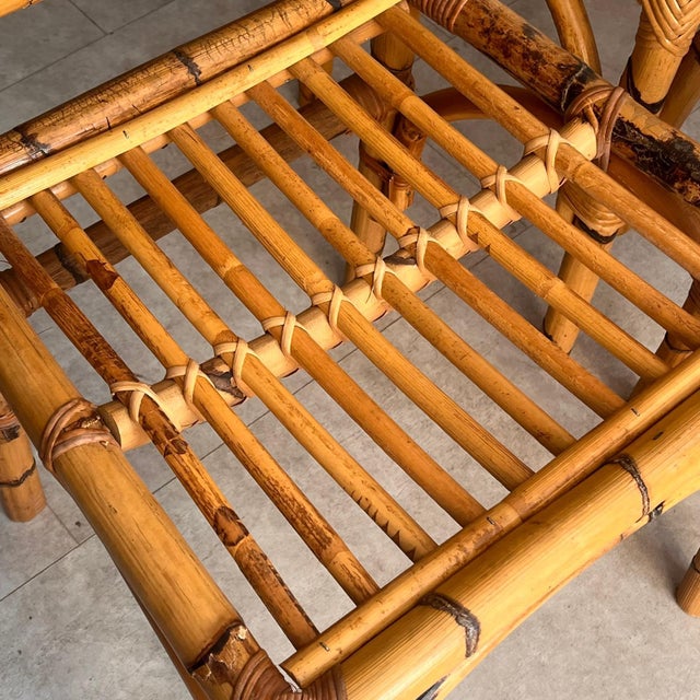 Wood Mid-Century Bamboo and Rattan Chairs, 1960s, Set of 4 For Sale - Image 7 of 18