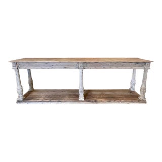 19th C. French Bleached Drapers Table For Sale
