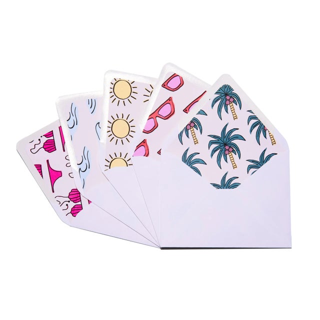 Contemporary Sunkissed Notecards - Set of 10 For Sale - Image 3 of 4