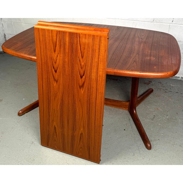 Brown Teak Dining Room Table, Made in Denmark by Rasmus For Sale - Image 8 of 12