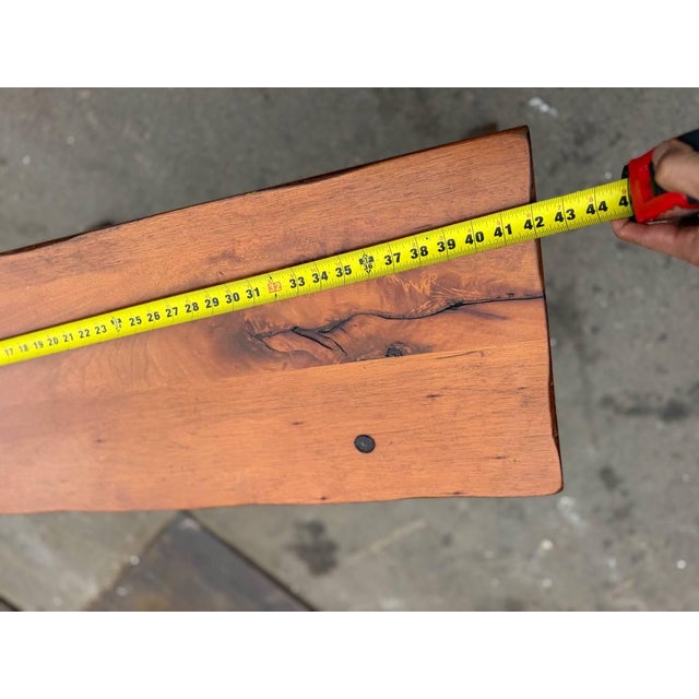 Wood Vintage French Rustic Style X Base Solid Wood Console Table by Pier 1 For Sale - Image 7 of 9