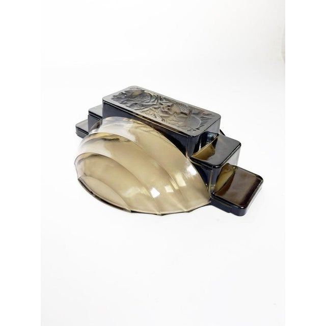 Art Deco Sculpted Glass Catchall, France, 1940s For Sale - Image 11 of 15
