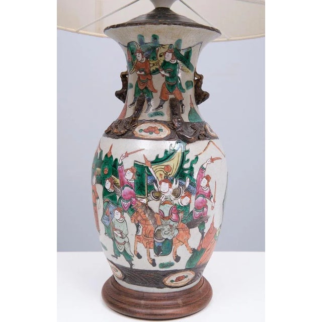Ceramic Earthenware Table Lamp, China, 1890s For Sale - Image 7 of 13