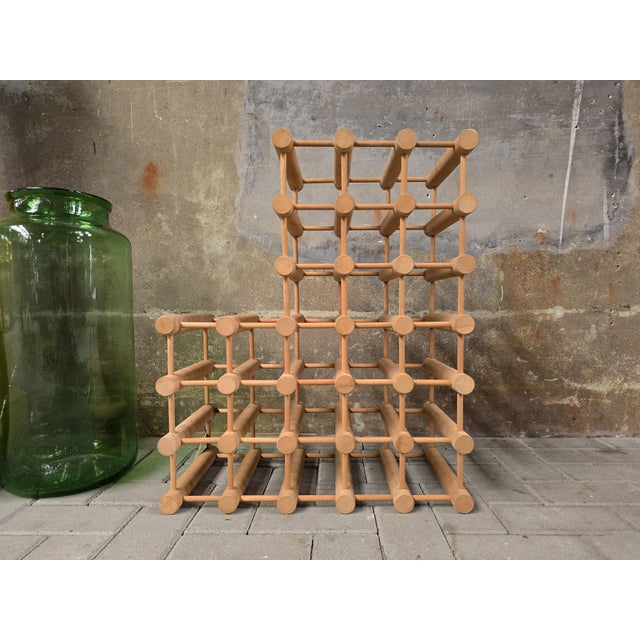 Danish Wooden Modular Wine Rack by R. Nissen for Bodum, 1960s For Sale - Image 11 of 11