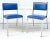 Vintage Bright Blue and Steel Modern Side Chair For Sale - Image 12 of 13