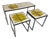 Vintage Chromed Steel and Ceramic Belarti Coffee Table with Side Tables by Juliette Belarti, 1960s, Set of 3 For Sale