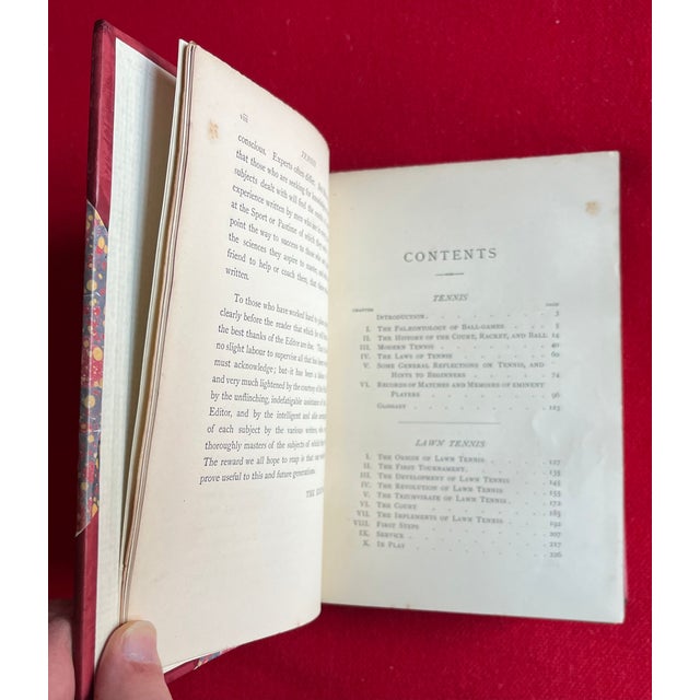 Fine Red Leather Binding - "Tennis, Rackets, Fives" - First Edition Book by J. M. Heathcote, London 1890 For Sale - Image 16 of 18