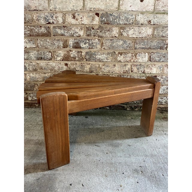 Mid-Century Modern 1960s Brutalist Wooden Side Table, Netherlands For Sale - Image 3 of 18