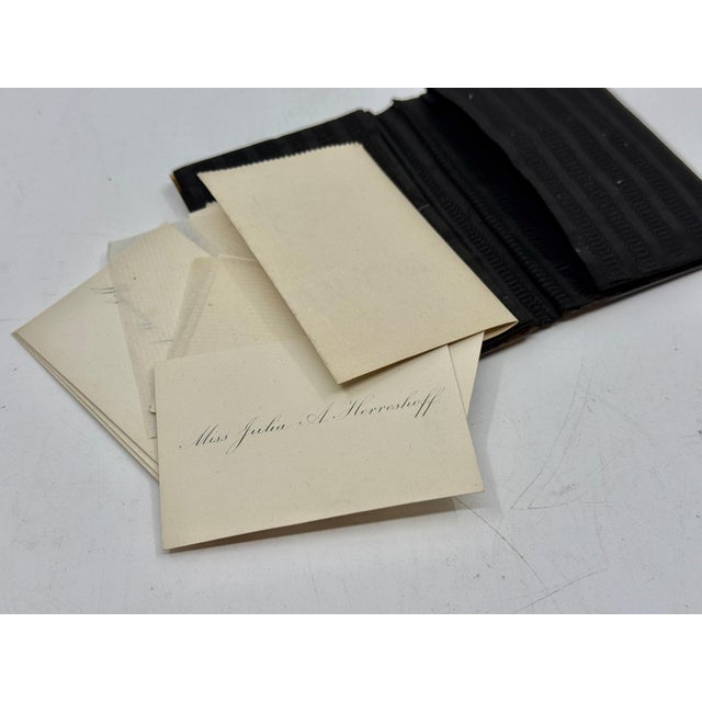 Mid-Century Modern 19th Century Pair of Victorian English Horn Card Carrying Cases For Sale - Image 3 of 12
