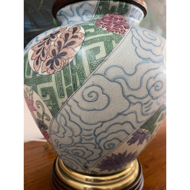 Frederick Cooper Vintage Frederick Cooper Chicago Asian Revival Porcelain Ginger Jar Table Lamp For Sale - Image 4 of 12