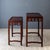 Asian Rosewood Nesting Tables With Carved Bamboo Bird and Flower Fretwork For Sale - Image 13 of 18