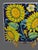 Vintage Hand Painted Terra-Cotta Sun Flower Tuscan Wall Hanging Tile Trivet For Sale - Image 4 of 10