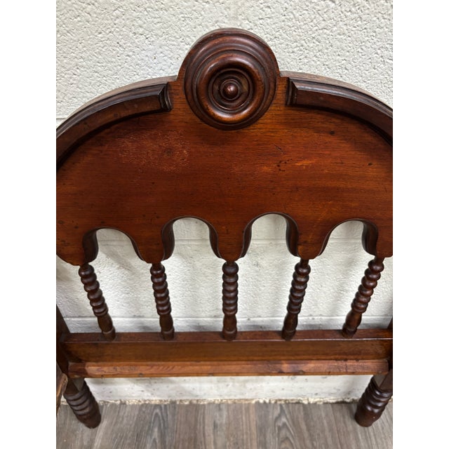 Brown Antique Victorian Late 19th Century Walnut Daybed Youth Bed For Sale - Image 8 of 17