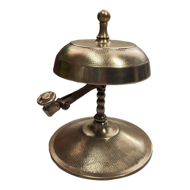 Vintage Brass Hotel Reception Bell | Desktop Service Bell For Sale