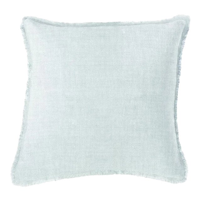 Anaya Light Blue Soft Linen Pillow 20x20 For Sale