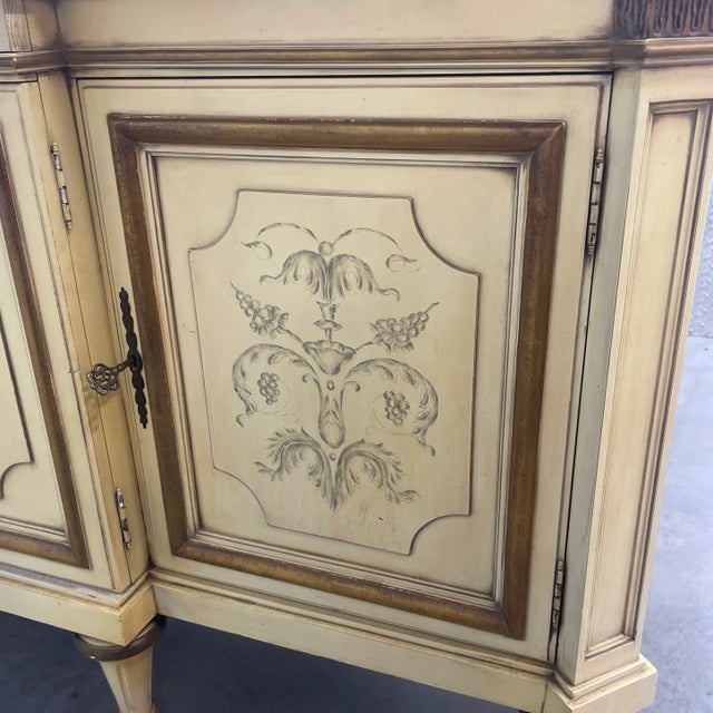 Metal Regency Karges Furniture Bronze Leaf Gallery Buffet For Sale - Image 7 of 11