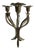 Art Deco Floral Brass Candleholder For Sale
