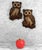 - Original 1970's Wall Hanging Owls - Made of Molded Foam with a Painted Finish - Great for a Montage Wall or Staging -...